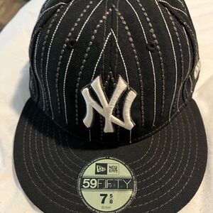 New Era Black Pinstripe Cap